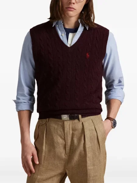 Μικρός κασκέτο Polo Ralph Lauren με χαμηλή μέση υφαίνω διαγωνίως πράσινο