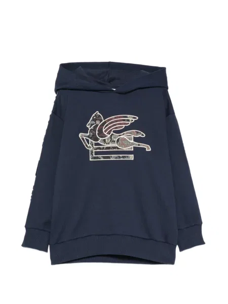 Bluza z kapturem dziecięca Etro niebieska