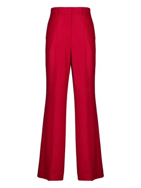 Pantaloni Paula din țesătură twill roșu