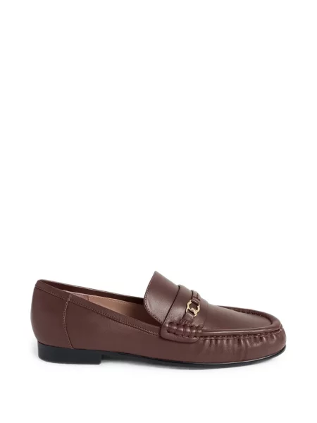 Pantofi loafer Coccinelle din piele cu autograf maro