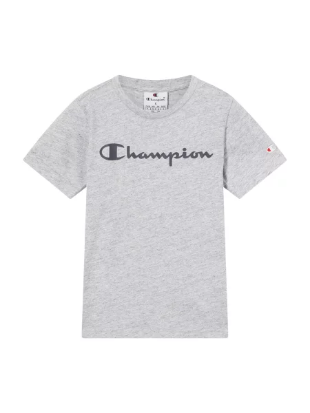 Champion Majica svijetlosiva / crvena / crna bijela