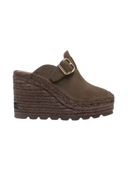 Chodaki Stella Mccartney zamszowe brązowe