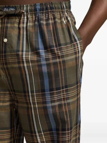Hálós kockás pólóing Polo Ralph Lauren nyomtatás fekete