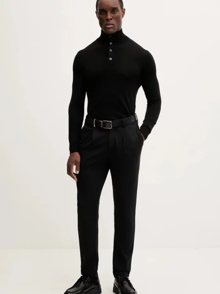 Светр із додаванням вовни Sisley легкий чорний