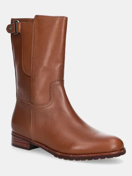 Lauren Ralph Lauren cizme de piele Tasha Mid maro