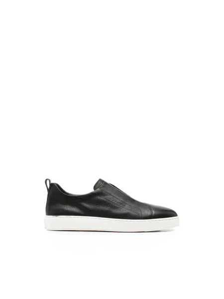 Sneakersy Santoni zamszowe czarne