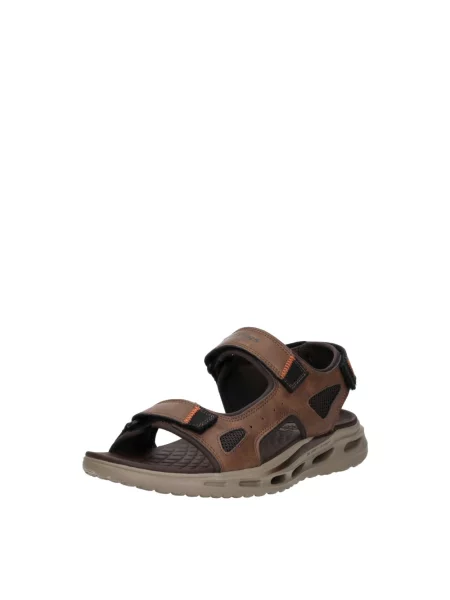 Sandały Skechers skórzane brązowe