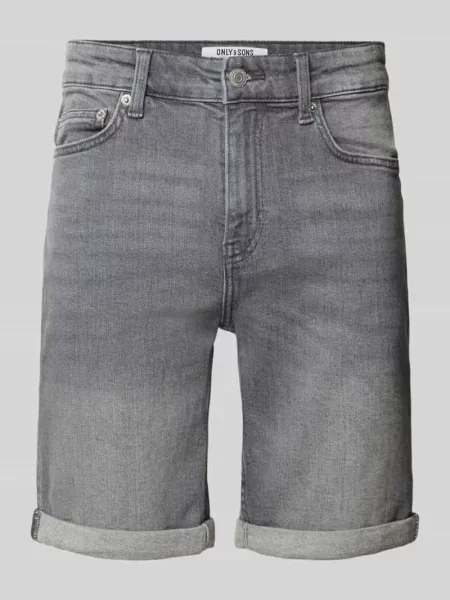 Szorty jeansowe o kroju regular fit z mieszanki bawełny model PLY' Only & Sons