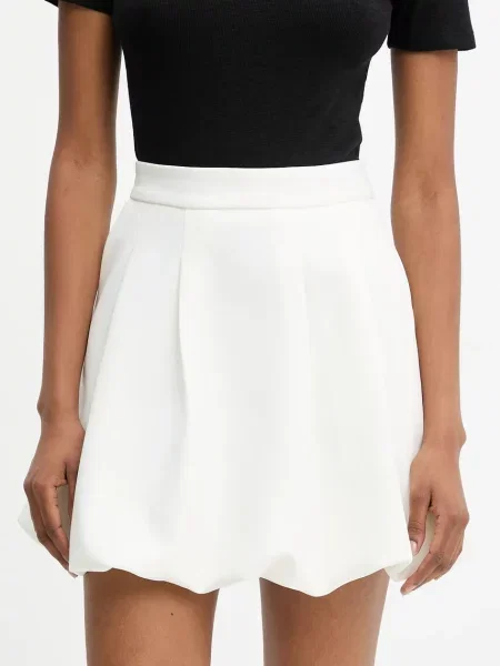 Answear Lab spódnica mini prosta biały