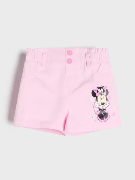 Sinsay Džínové kraťasy Mickey Mouse růžová