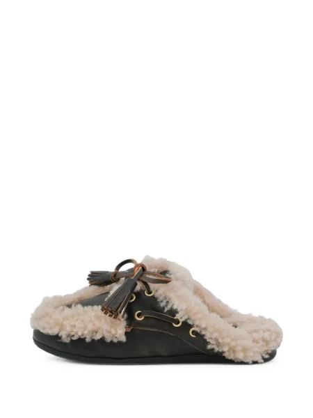 Papuci tip mules Toral Shoes fără toc maro