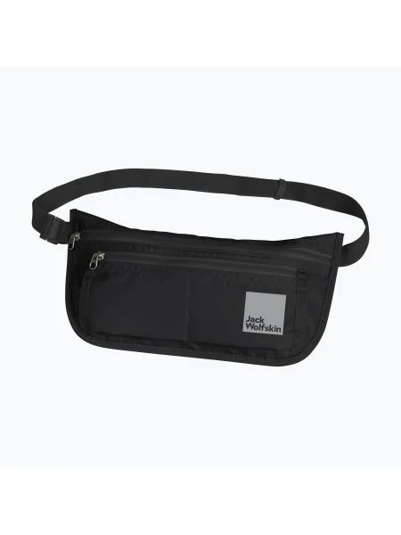 Jack Wolfskin Документален колан De Luxe бъбрековидна чанта черно
