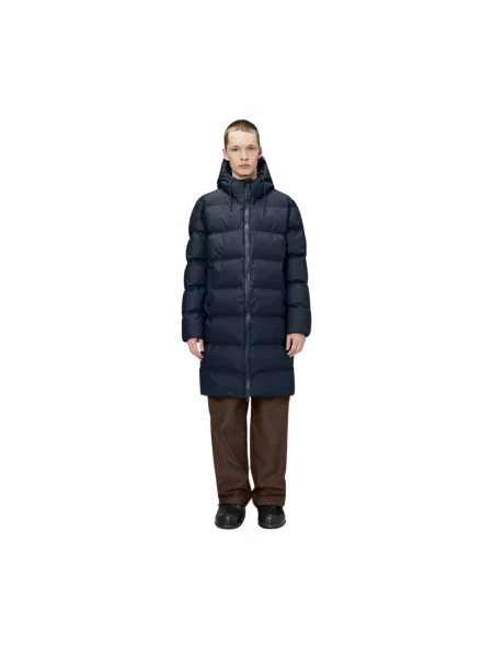 Rains kurtka Jackets granatowy zimowa niebieska