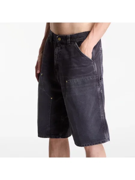 Къси панталони Carhartt WIP OG Double Knee Short Black Destroy Wash S черно