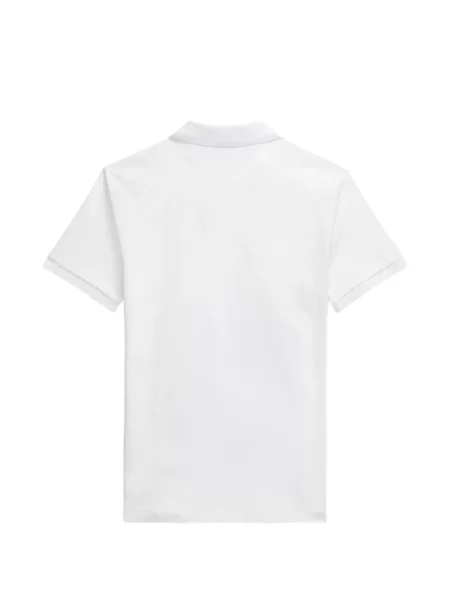 Tricou polo Polo Ralph Lauren cu autograf cu 5 buzunare în carouri gri