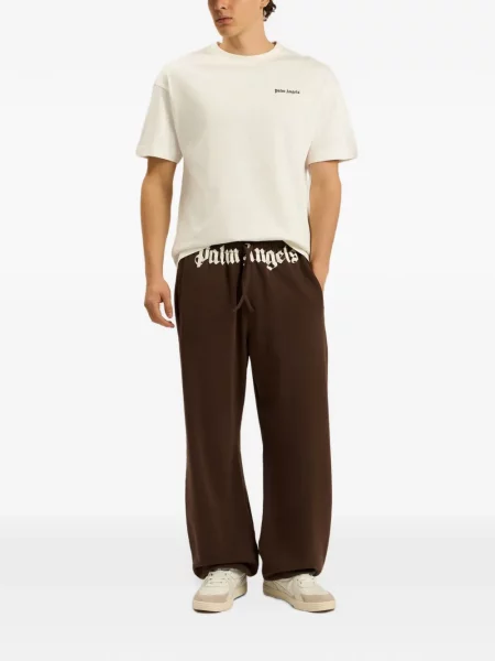 Tricou Palm Angels cu imagine maro