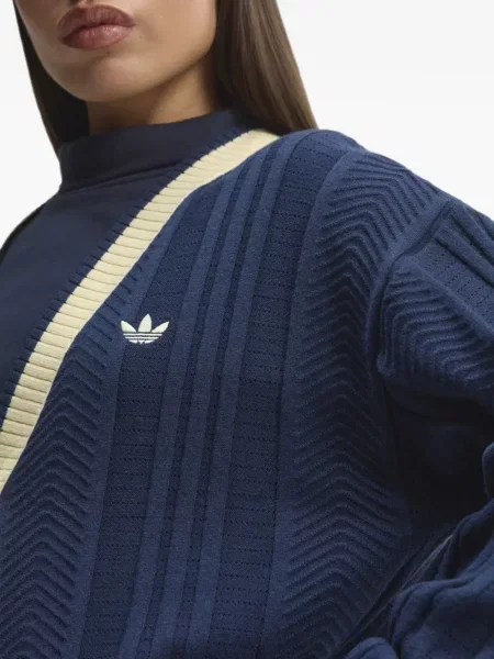 Cardigan Adidas cu broderie albastru