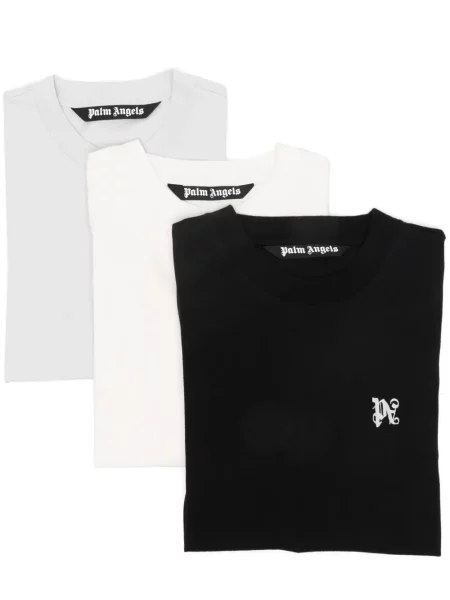 Tricou Palm Angels cu broderie alb