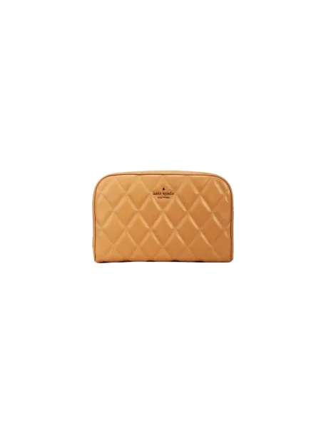 Kosmetyczka Kate Spade skórzana brązowa