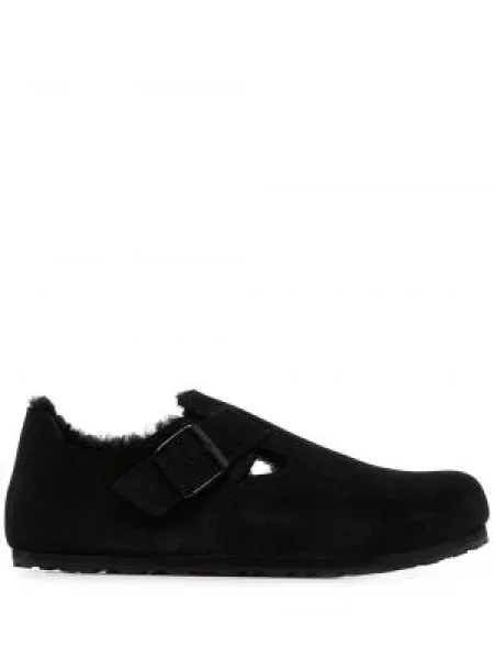 Papuci de casă Birkenstock cu cataramă negru