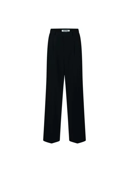 Szerokie spodnie Rossi klasyczne czarne