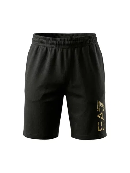 Bermudy Emporio Armani z logo czarne