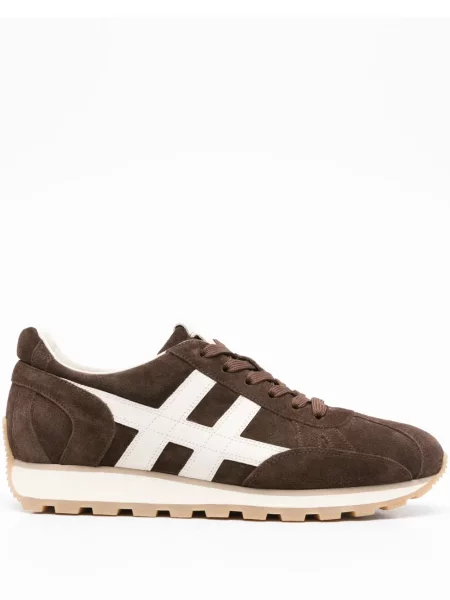 Sneakerși Hogan din piele de căprioară maro