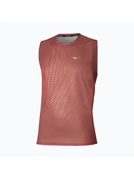 Мъжка тениска за бягане Mizuno Core Graphic Sleeveless copper brown кафяво