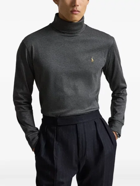Siuvinėtas golfas Polo Ralph Lauren pilka