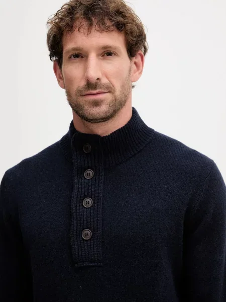 Шерстяной свитер Barbour синий