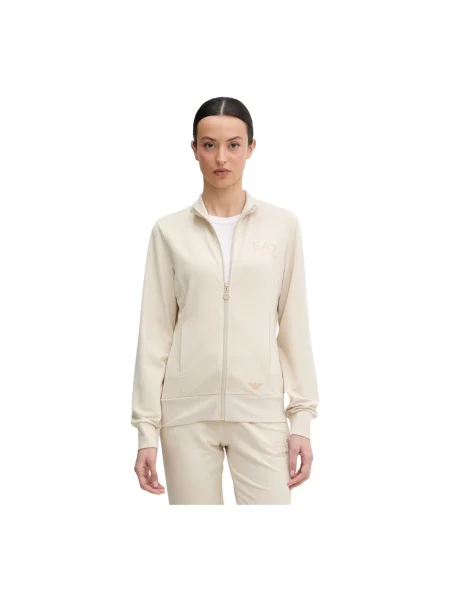 Bluza rozpinana Emporio Armani Ea7 beżowa
