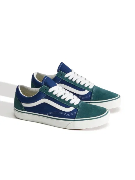 Smarald sneakerși Vans Old Skool alb