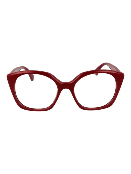 Lniane okulary przeciwsłoneczne Max Mara eleganckie czerwone