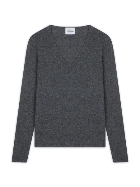 JUST CASHMERE Pulover Joan pegasto siva