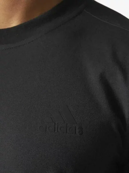 Dzianinowe haftowane polo Adidas w paski szare