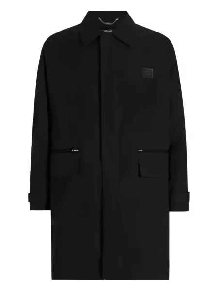 Jednořadý trenčkot Dolce & Gabbana černý