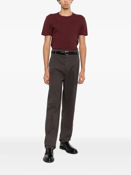 Tricou Brunello Cucinelli cu decolteu rotund roșu
