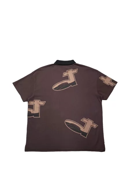 Koszulka polo Denim Tears z nadrukiem brązowa