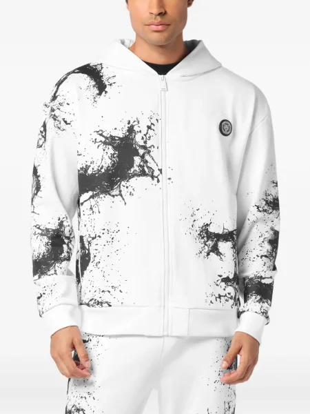Hoodie Plein Sport με σχέδιο λευκό