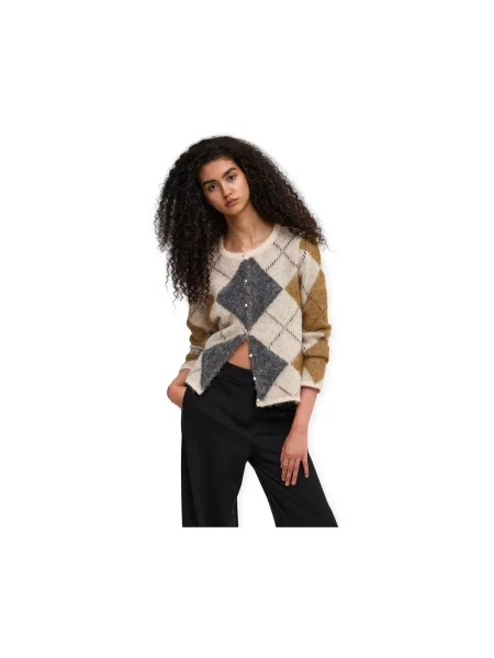 Cardigan Only cu model argyle bej