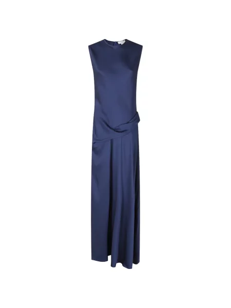 Rochie Stella Mccartney din satin drapată albastru