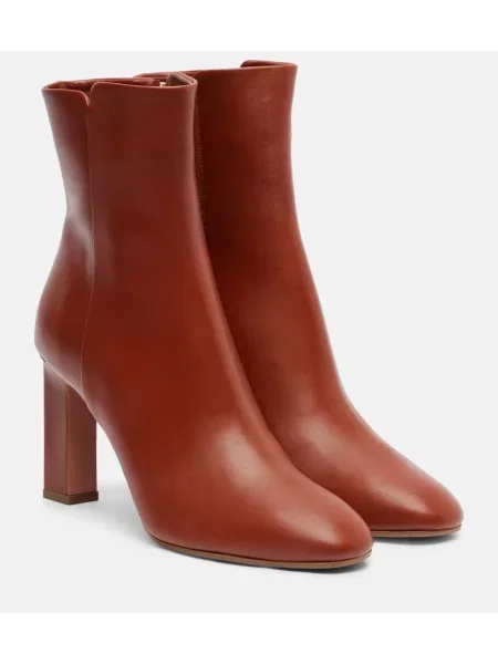 Usnjene čevlji do gležnjev Aquazzura rjava