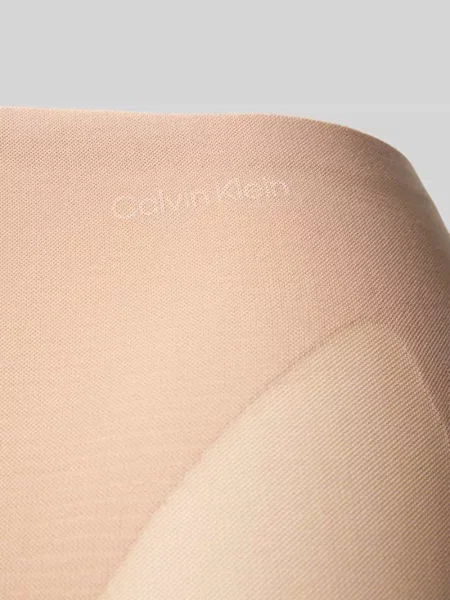Figi z nadrukiem z logo Calvin Klein beżowe