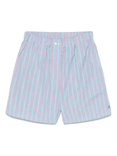 Pantaloni scurți Forte_forte cu dungi albastru