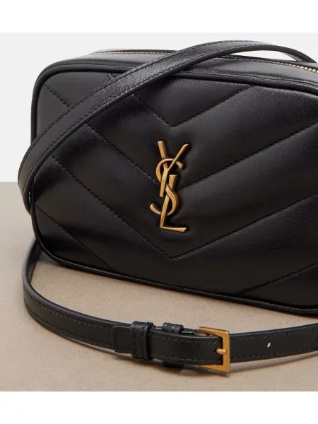 Geantă Saint Laurent din piele matlasată negru