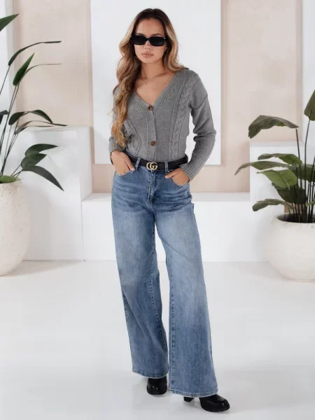 Sweter MELANIA jasnoszary Dstreet