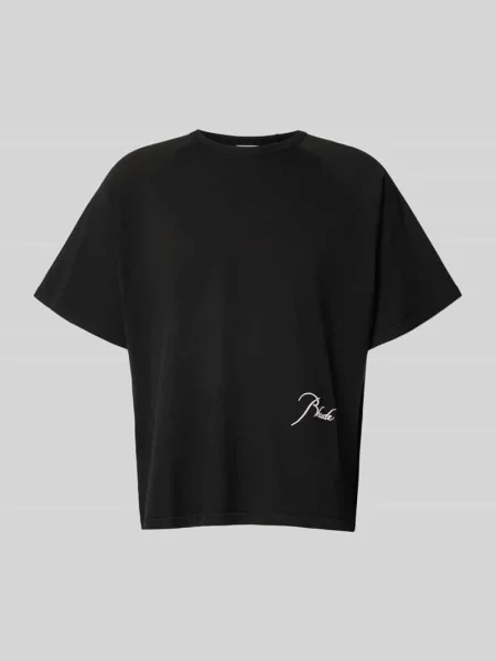 T-shirt o kroju relaxed fit z czystej bawełny Rhude czarna
