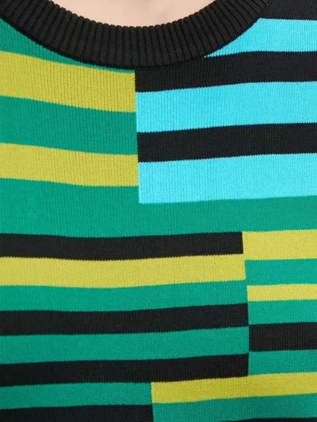 Rochie midi Desigual cu dungi până la genunchi de costum verde