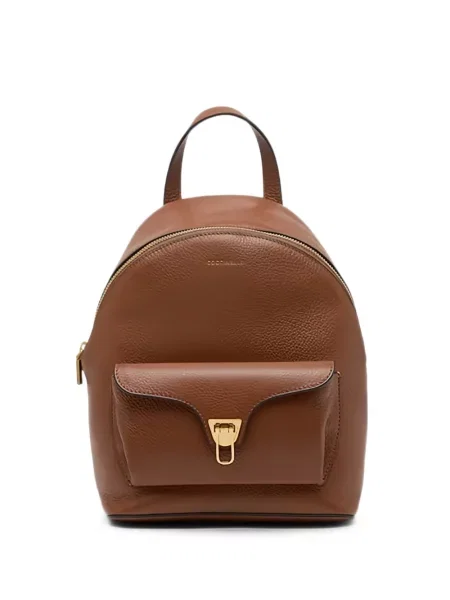 Rucsac Coccinelle din piele cu imagine maro