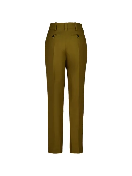 Pantaloni Balmain din țesătură twill verde